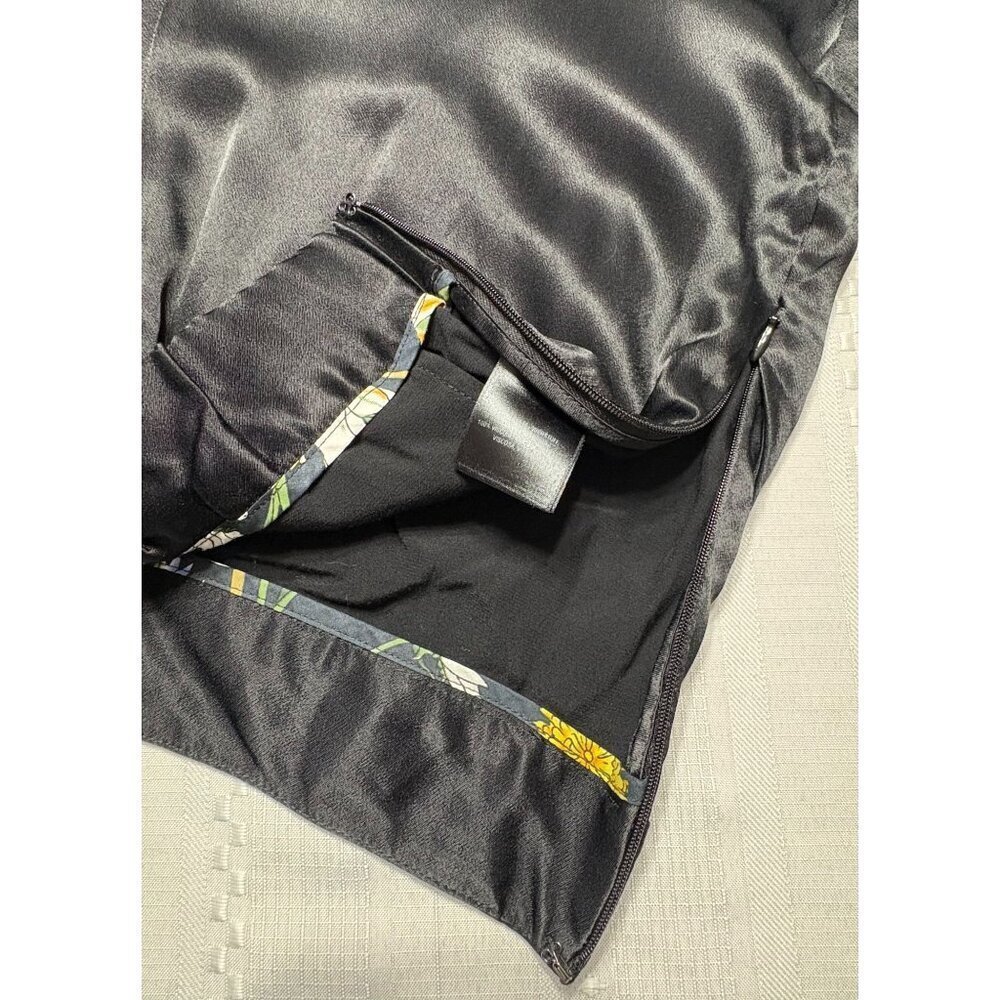 Anthropologie Ettitwa Size 6  lack High-Waisted Tie-Waist Pants Viscose Career - Picture 7 of 10